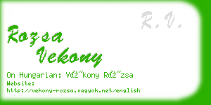 rozsa vekony business card